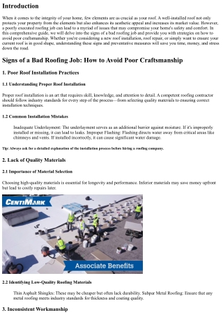 Signs of a Bad Roofing Job: How to Avoid Poor Craftsmanship