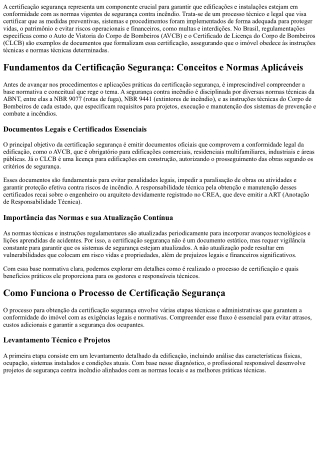 Certificação segurança contra incêndio: garanta CLCB e AVCB rápido e seguro