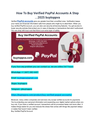 How To Buy Verified PayPal Accounts A Step ...2025 buytoppva