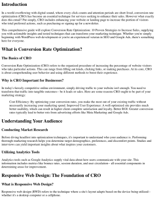 Conversion Rate Optimization: 10 Proven Strategies to Increase Sales