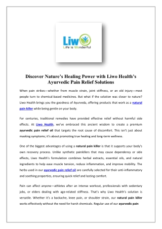 Ayurvedic Oil for Knee & Muscle Pain Relief