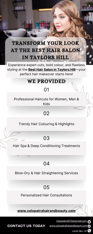 Transform Your Look at the Best Hair Salon in Taylors Hill