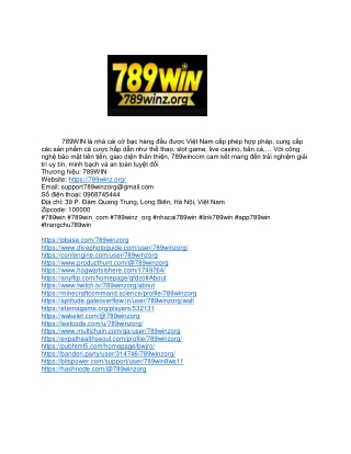 789WIN là nhà cái cờ bạc hàng đầu được Việt Nam cấp phép hợp pháp, cung cấp