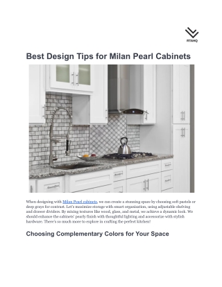 Best Design Tips for Milan Pearl Cabinets