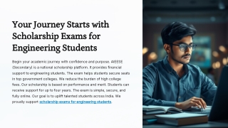 Your Journey Starts with Scholarship Exams for Engineering Students