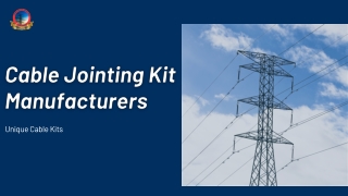 Selecting the Right Cable Jointing Kit Manufacturers for Your Needs