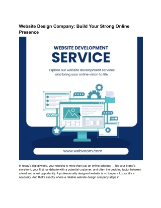 Website Design Company_ Build Your Strong Online Presence