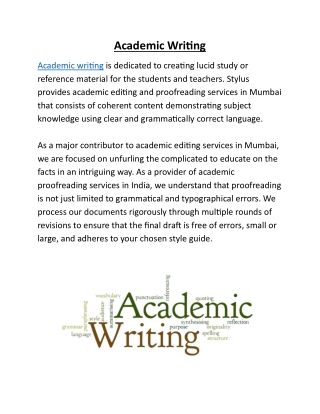 Academic Writing