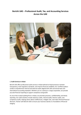Accounting services in Abu Dhabi-Bericht