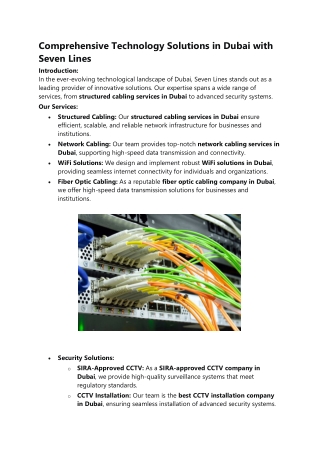 Sevenlines-best cctv installation company in dubai