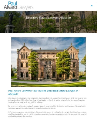 Deceased Estate Lawyers Adelaide