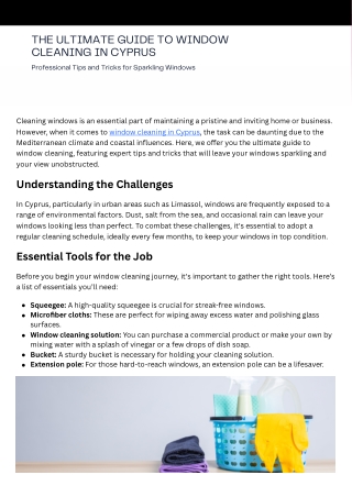 The Ultimate Guide to Window Cleaning in Cyprus Tips from the Pros