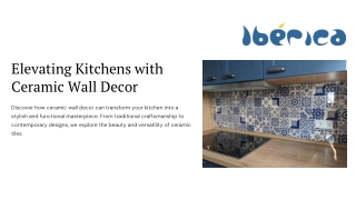 Elevating Kitchens with Ceramic Wall Decor