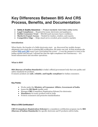 BIS Vs CRS: Your Ultimate Guide To Safer Products In 2025