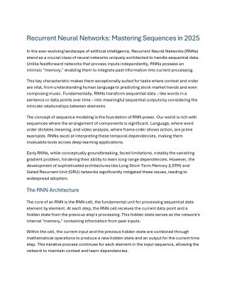 Recurrent Neural Networks A Deep Dive in 2025