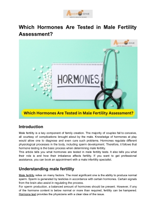 Which Hormones Are Tested in Male Fertility Assessment