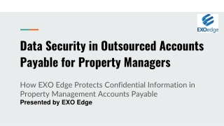 Data Security in Outsourced Accounts Payable for Property Managers