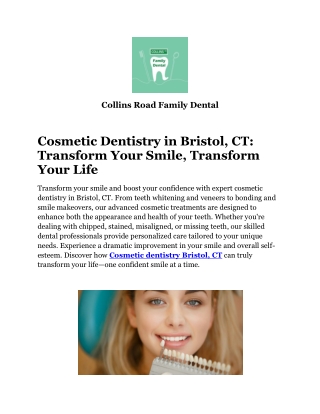 Cosmetic Dentistry Bristol CT