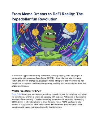 From Meme Dreams to DeFi Reality_ The Pepedollar.fun Revolution