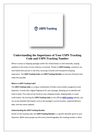 USPS Tracking Number | Real-Time Package Updates