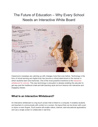 Why Every School Needs an Interactive Whiteboard