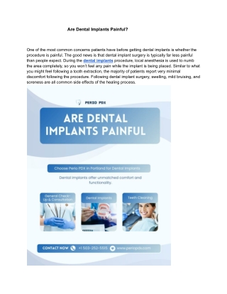 Are Dental Implants Painful ?