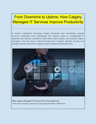 From Downtime to Uptime: How Calgary Managed IT Services Improve Productivity