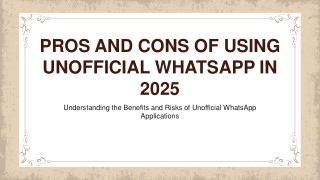 Pros and Cons of Using Unofficial WhatsApp in 2025