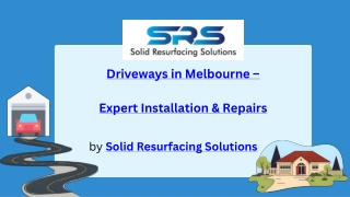 Driveways in Melbourne –  Expert Installation & Repairs by Solid Resurfacing Solutions