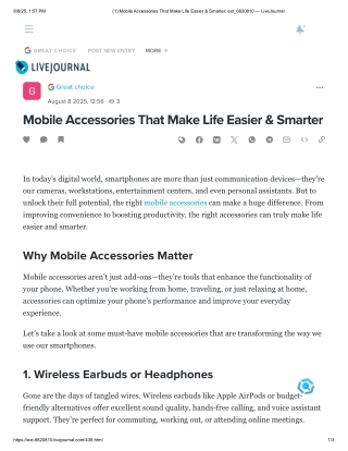 Mobile Accessories That Make Life Easier & Smarter