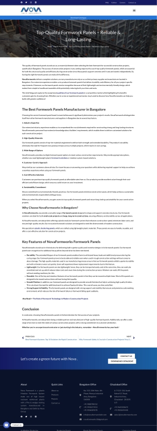 Top-Quality Formwork Panels – Reliable & Long-Lasting