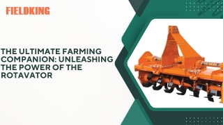 The Ultimate Farming Companion: Unleashing the Power of the Rotavator