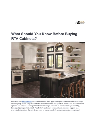 What Should You Know Before Buying RTA Cabinets_