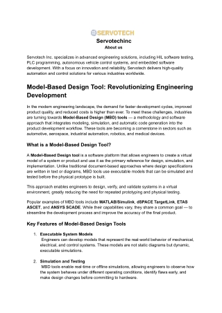 Model-Based Design Tool