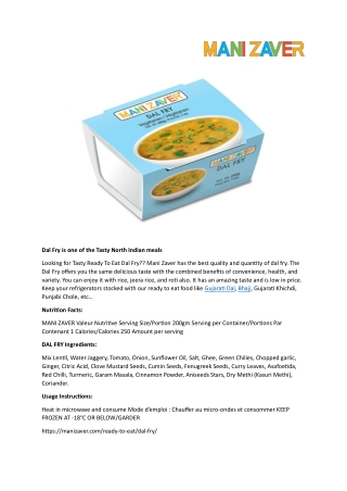 Dal Fry is one of the Tasty North Indian meals