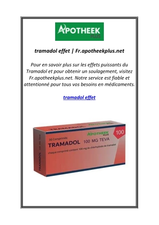 tramadol effet | Fr.apotheekplus.net