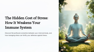The Hidden Cost of Stress: How It Weakens Your Immune System