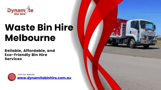 Waste Bin Hire Melbourne – Affordable, Fast & Eco-Friendly Solutions