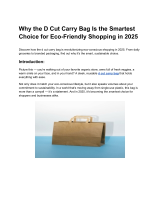 Why the D Cut Carry Bag Is the Smartest Choice for Eco-Friendly Shopping in 2025 (1)