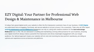 Professional Website Maintenance Service Melbourne – Fast & Affordable