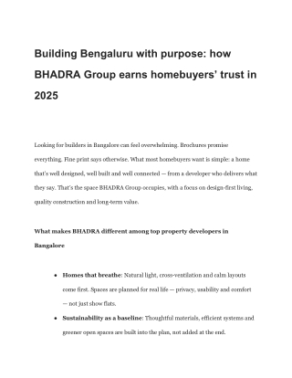 Building Bengaluru with purpose_ how BHADRA Group earns homebuyers’ trust in 2025