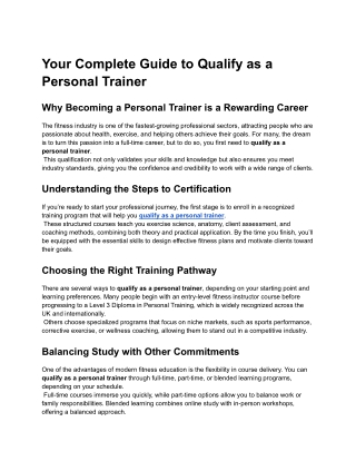 Your Complete Guide to Qualify as a Personal Trainer (1)