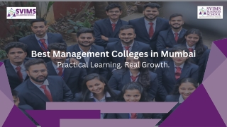 Top Management Colleges in Mumbai SVIMS MBA Colleges