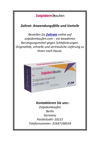 Zoltrat: Anwendungsfälle und Vorteile