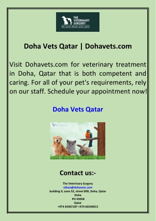Doha Vets Qatar Dohavets.com