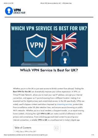 Which Is the Best VPN for UK Users