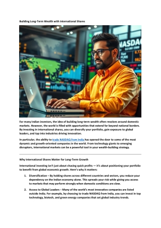 Building Long-Term Wealth with International Shares