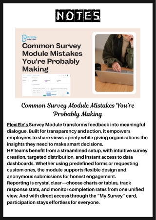 Common Survey Module Mistakes You’re Probably Making