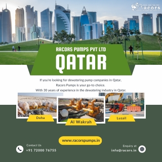 Dewatering pumps in qatar | dewatering companies in doha qatar Racors Pumps