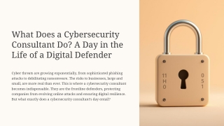 What Does a Cybersecurity Consultant Do A Day in the Life of a Digital Defender (1)